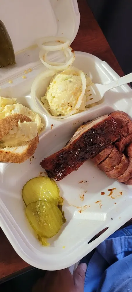 2 Meat Plate Ribs & Sausage with Two Sides